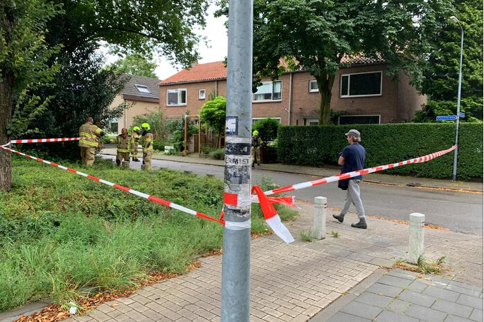Weg afgesloten na gaslekkage
