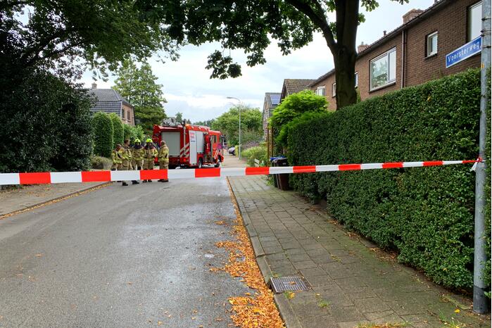 Weg afgesloten na gaslekkage