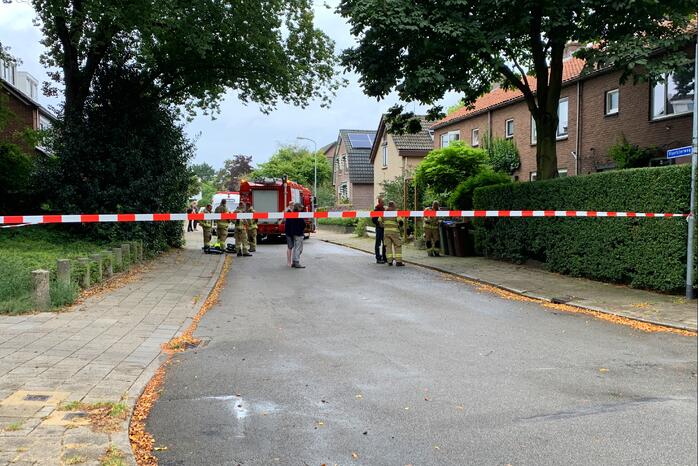 Weg afgesloten na gaslekkage