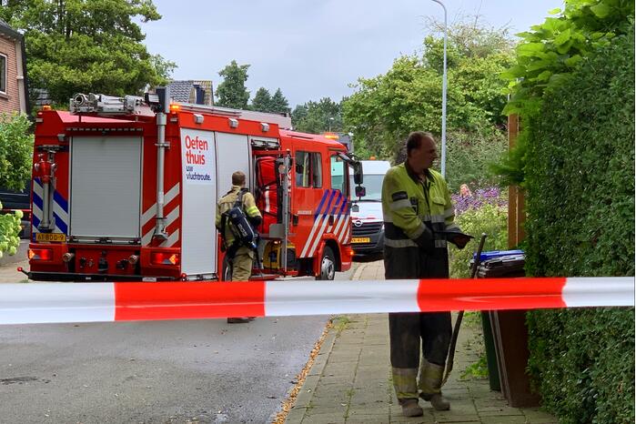 Weg afgesloten na gaslekkage