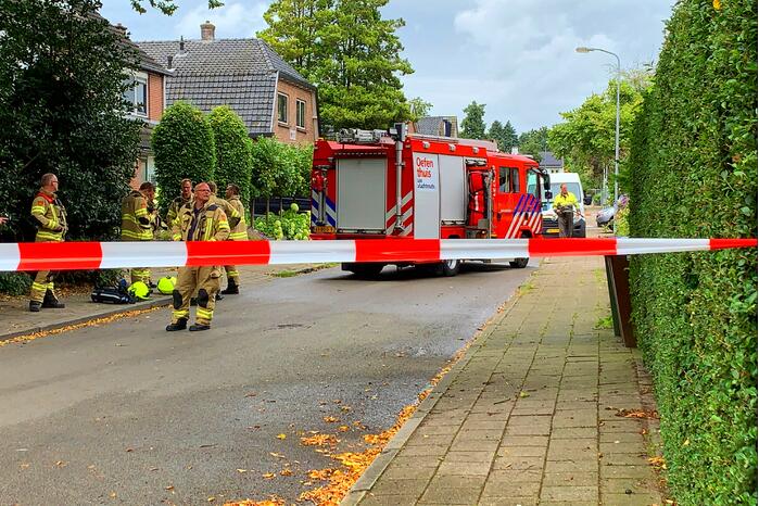 Weg afgesloten na gaslekkage