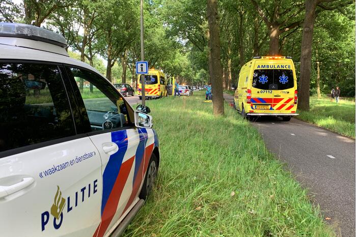 Voetganger en fietser botsen op fietspad