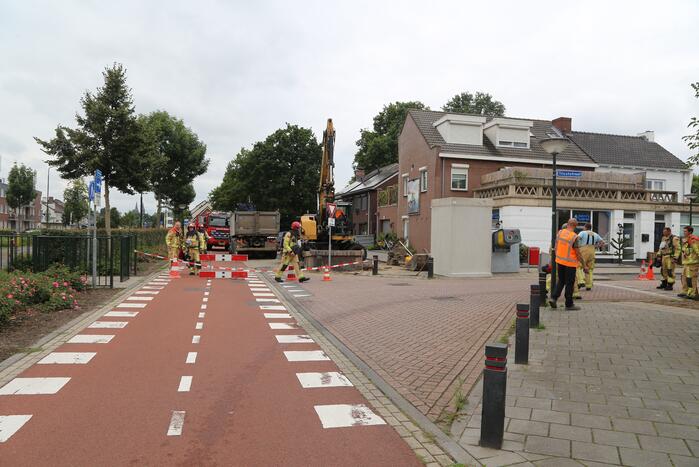 Gasleiding geraakt bij plaatsen ondergrondse glasbak