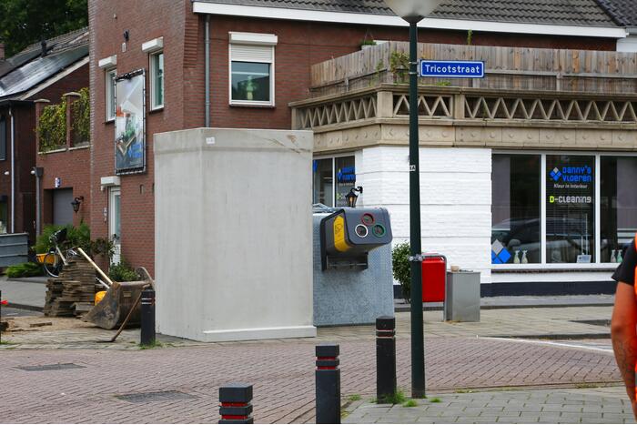 Gasleiding geraakt bij plaatsen ondergrondse glasbak