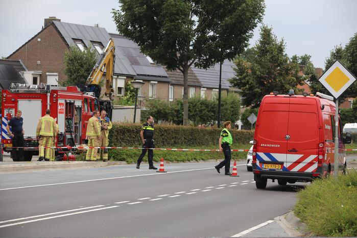 Gasleiding geraakt bij plaatsen ondergrondse glasbak