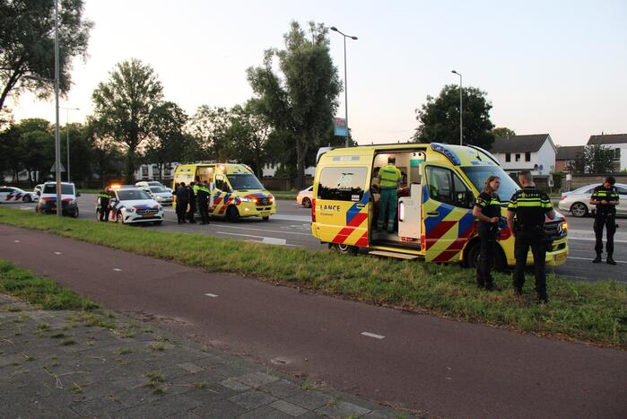 Auto belandt op kant bij ongeval