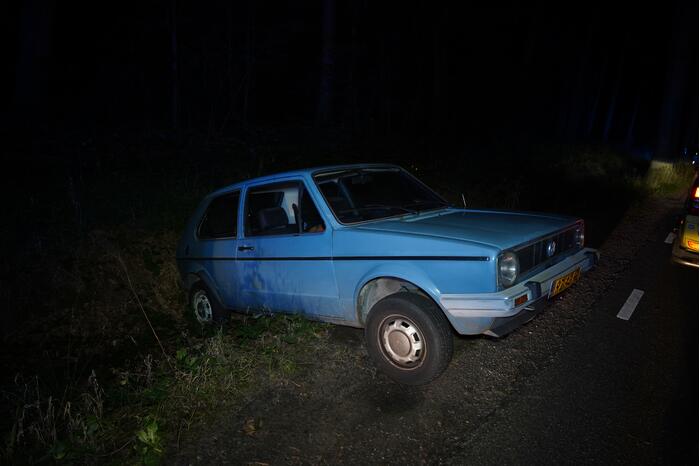 Dronken bestuurder raakt van de weg