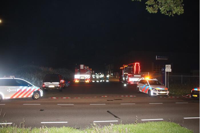 Grote brand in bedrijfspand
