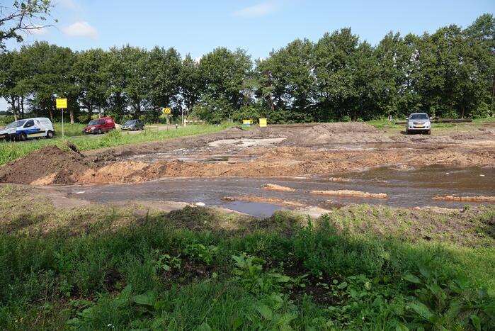 Flinke waterlekkage op bouwterrein