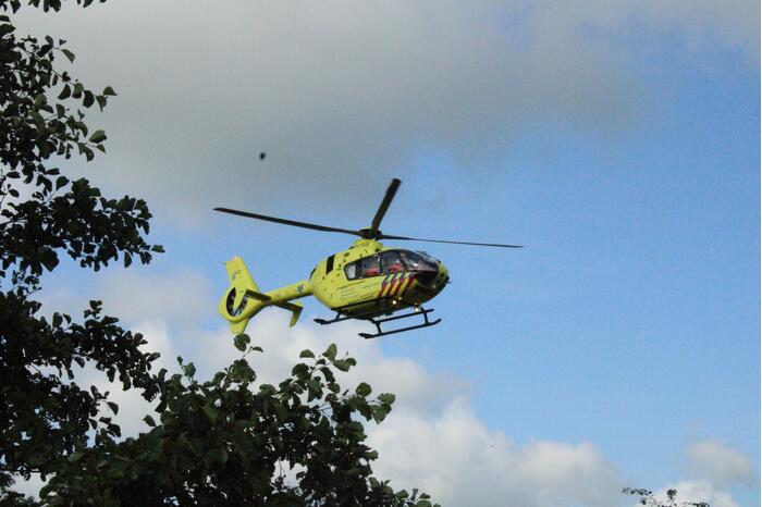 Traumahelikopter voor incident op de fiets