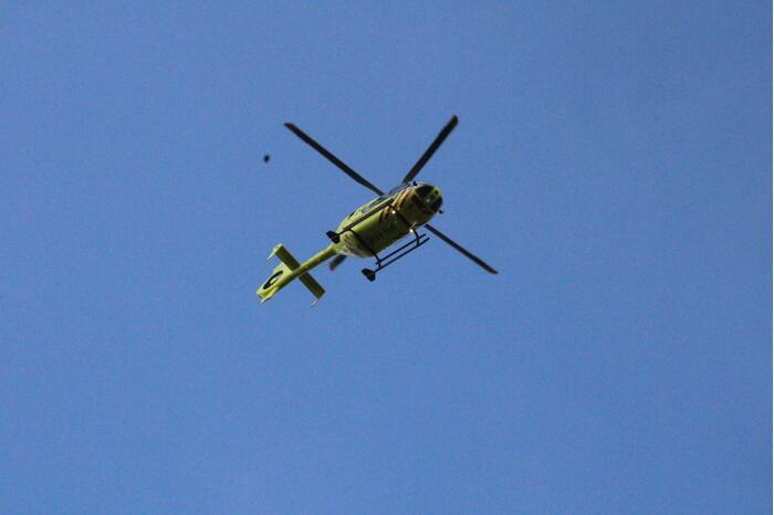 Traumahelikopter voor incident op de fiets