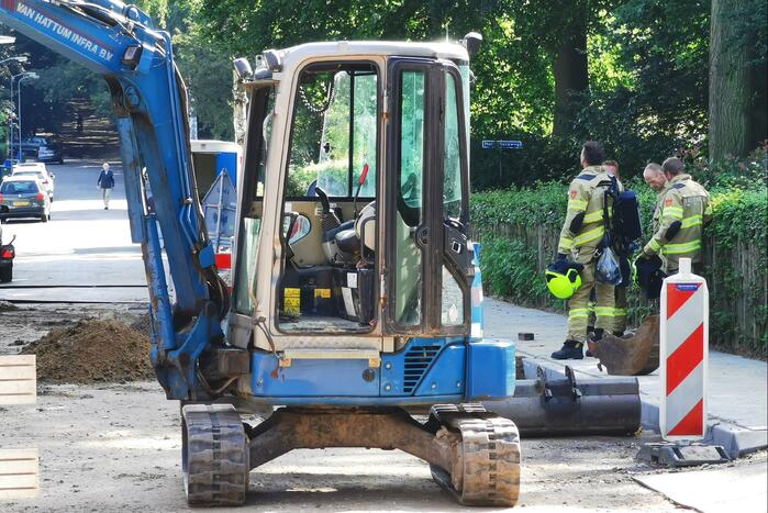 Gasleiding geraakt tijdens graafwerkzaamheden
