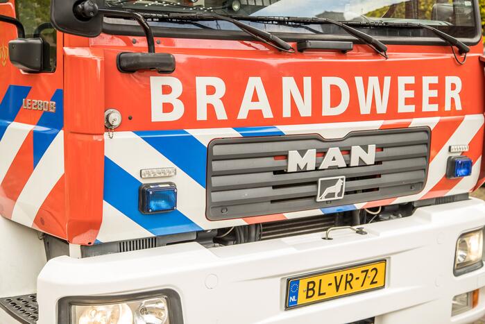 #Drachten Brandweer blust brand in wasdroger Moleneind Noordzijde Drachten. 
