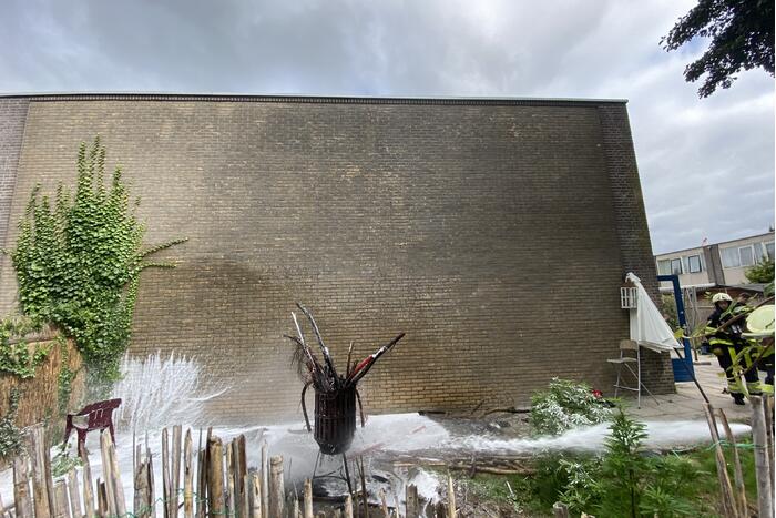 Woningbrand blijkt brandende vuurkorf