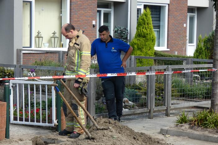 Gaslekkage ontstaan door graafwerkzaamheden