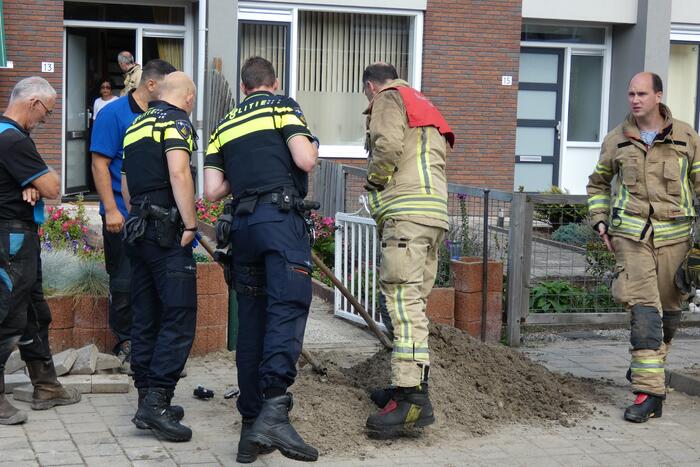 Gaslekkage ontstaan door graafwerkzaamheden