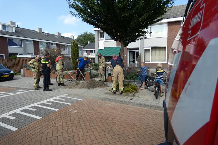 Gaslekkage ontstaan door graafwerkzaamheden