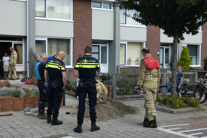 Gaslekkage ontstaan door graafwerkzaamheden