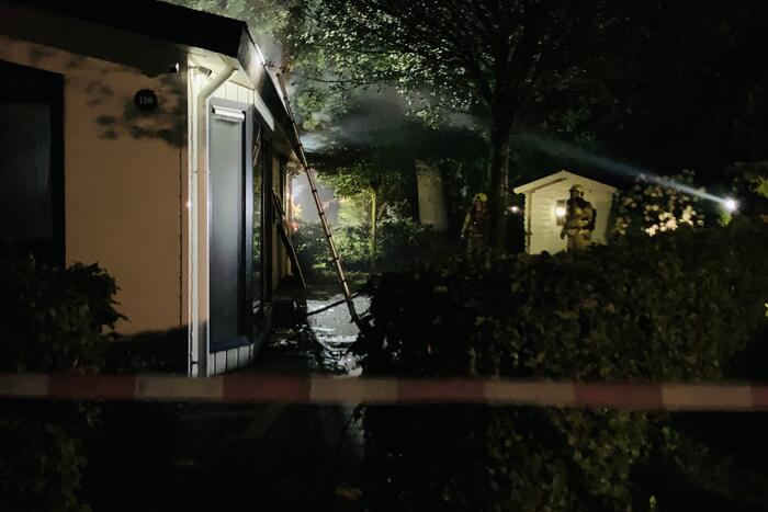 Veel rookontwikkeling door brand in chalet