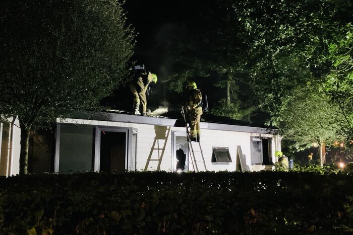 Veel rookontwikkeling door brand in chalet