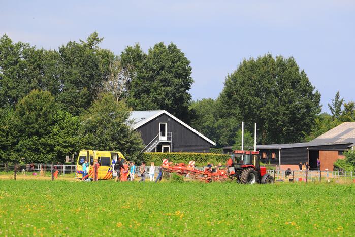 Traumahelikopter landt voor incident op kampeerboerderij