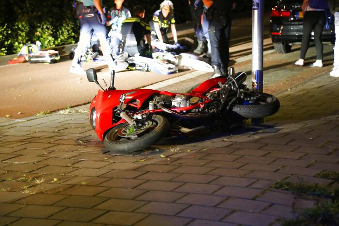 Motorrijder gewond bij eenzijdig ongeval