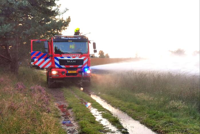 Brandweer oefent natuurbrandbestrijding