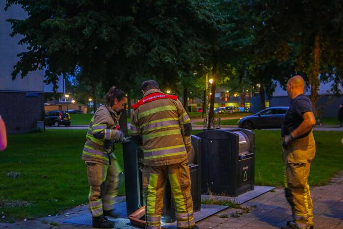 Brand in ondergrondse vuil container