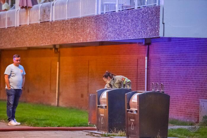 Brand in ondergrondse vuil container