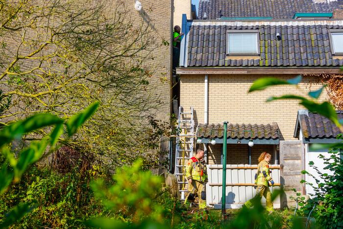 Kat twee dagen vast tussen spouwmuren