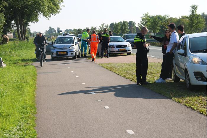 Persoon gewond bij kop-staartbotsing