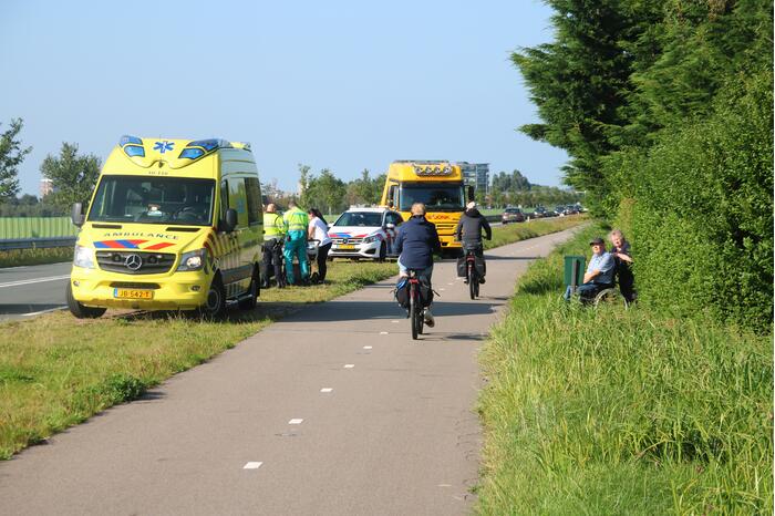 Persoon gewond bij kop-staartbotsing