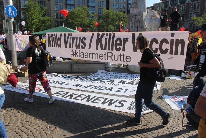 Grote demonstratie tegen coronamaatregelen