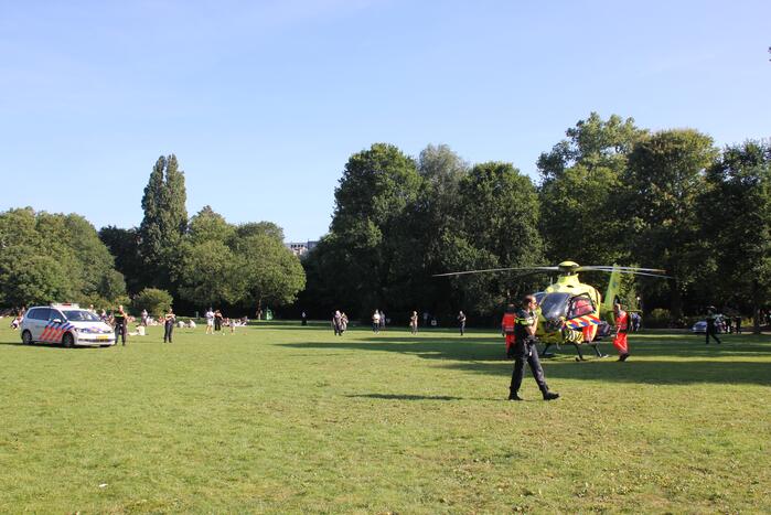 Inzet traumahelikopter trekt veel bekijks