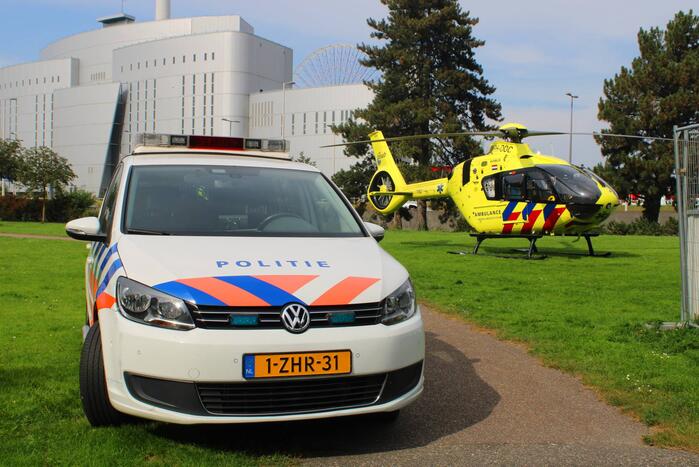 Traumahelikopter landt in Charlois op grasveld