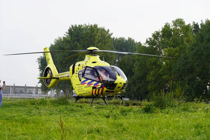 Traumahelikopter trekt veel bekijks
