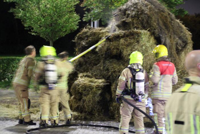 Brand in stapel strobalen