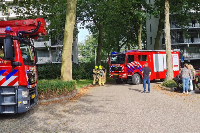 Brand door vergeten pan op het vuur