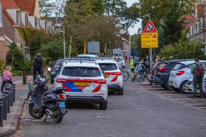 Grote politieopkomst door incident