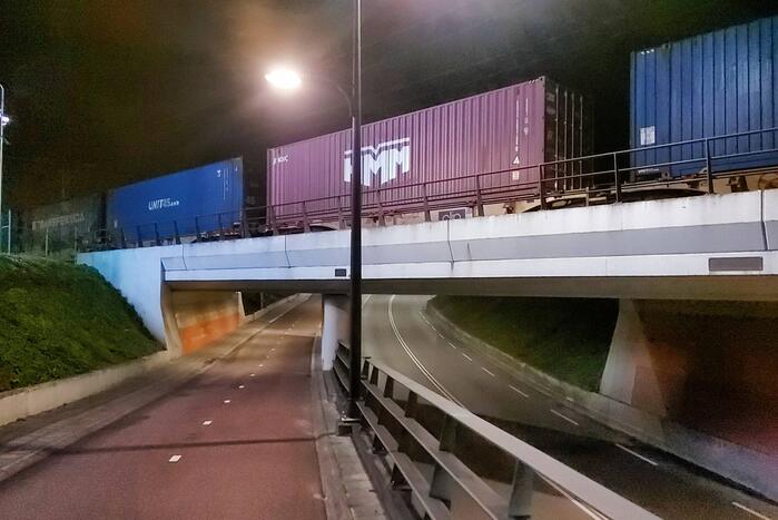 Goederentrein gestremd door aanrijding object