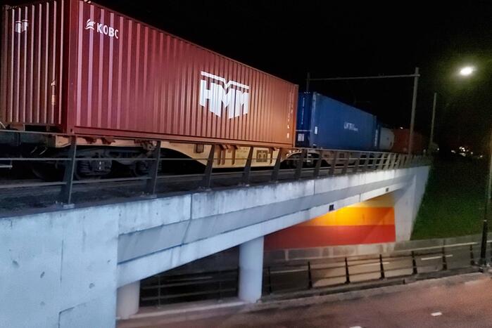 Goederentrein gestremd door aanrijding object