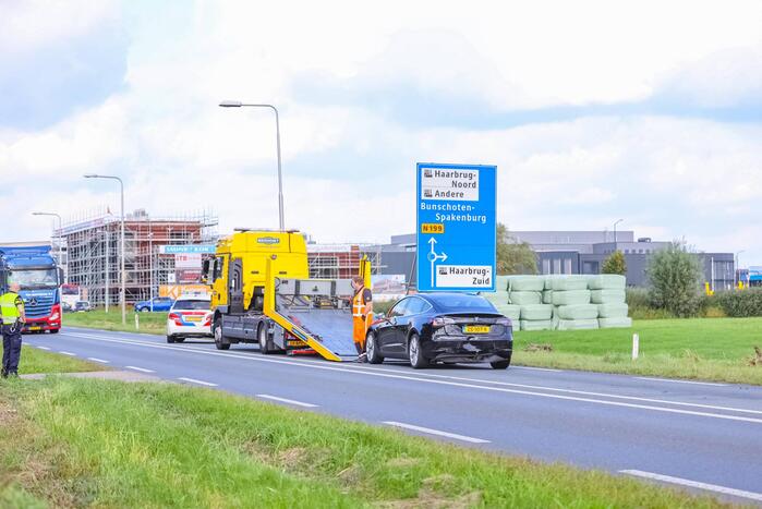 Schade aan personenauto's door kopstaart botsing