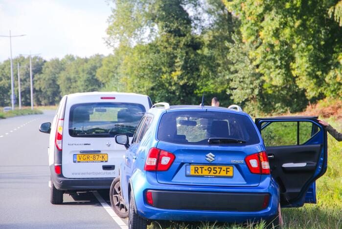 Schade aan voorraam van personenauto door ongeval