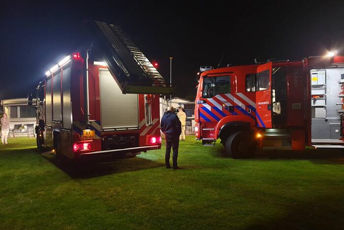 Brand in stacaravan snel geblust