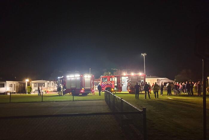 Brand in stacaravan snel geblust