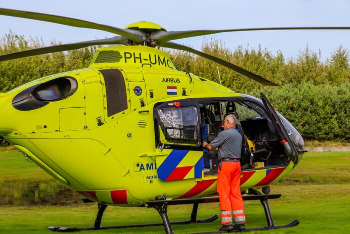 Traumahelikopter landt voor incident