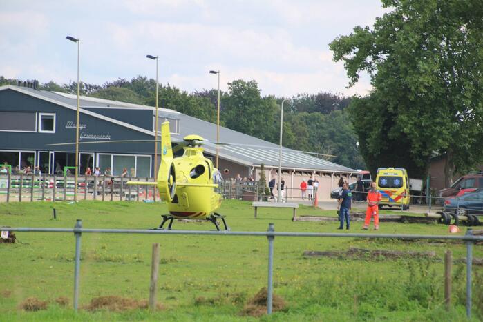 Traumahelikopter landt voor incident