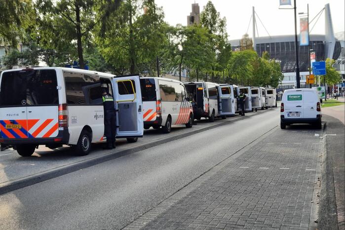 Veel politie op de been door voetbalwedstrijd