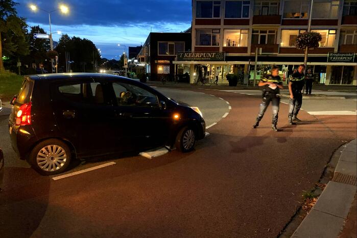 Fietser gewond door ongeval op rotonde