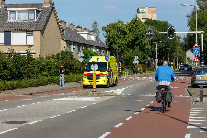 Voetgangster gewond bij botsing met fietser